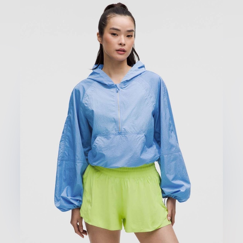 Lululemon Scuba Cropped Anorak Jacket Pool Party Blue
